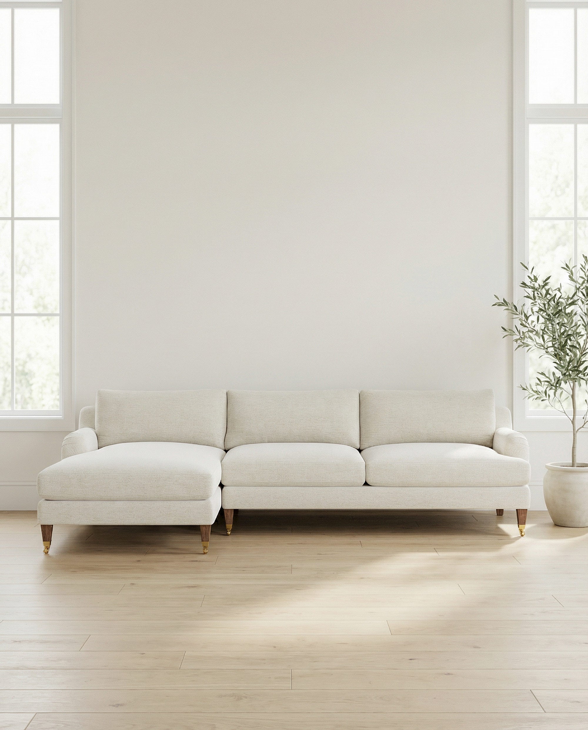 Harper English Roll Arm Chaise Sectional  270 CM