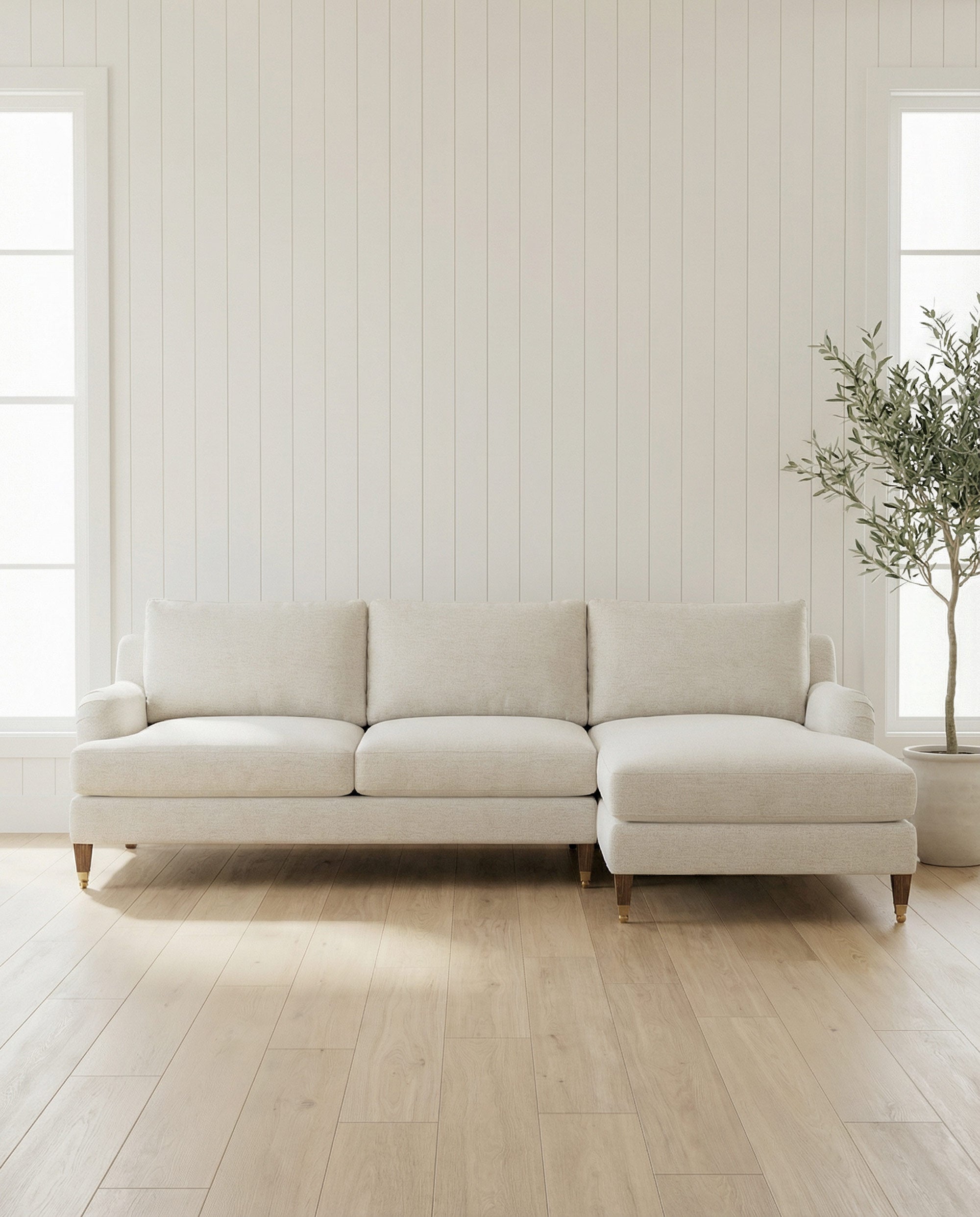 Harper English Roll Arm Chaise Sectional  270 CM