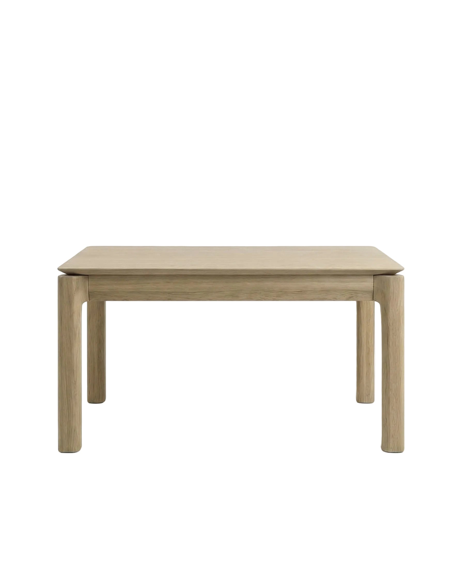 Wooden table on a white background
